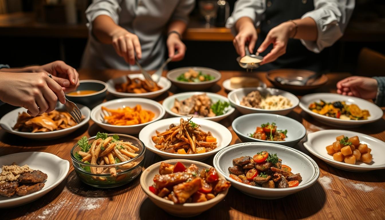 Fresh seasonal ingredients arranged for home cooking