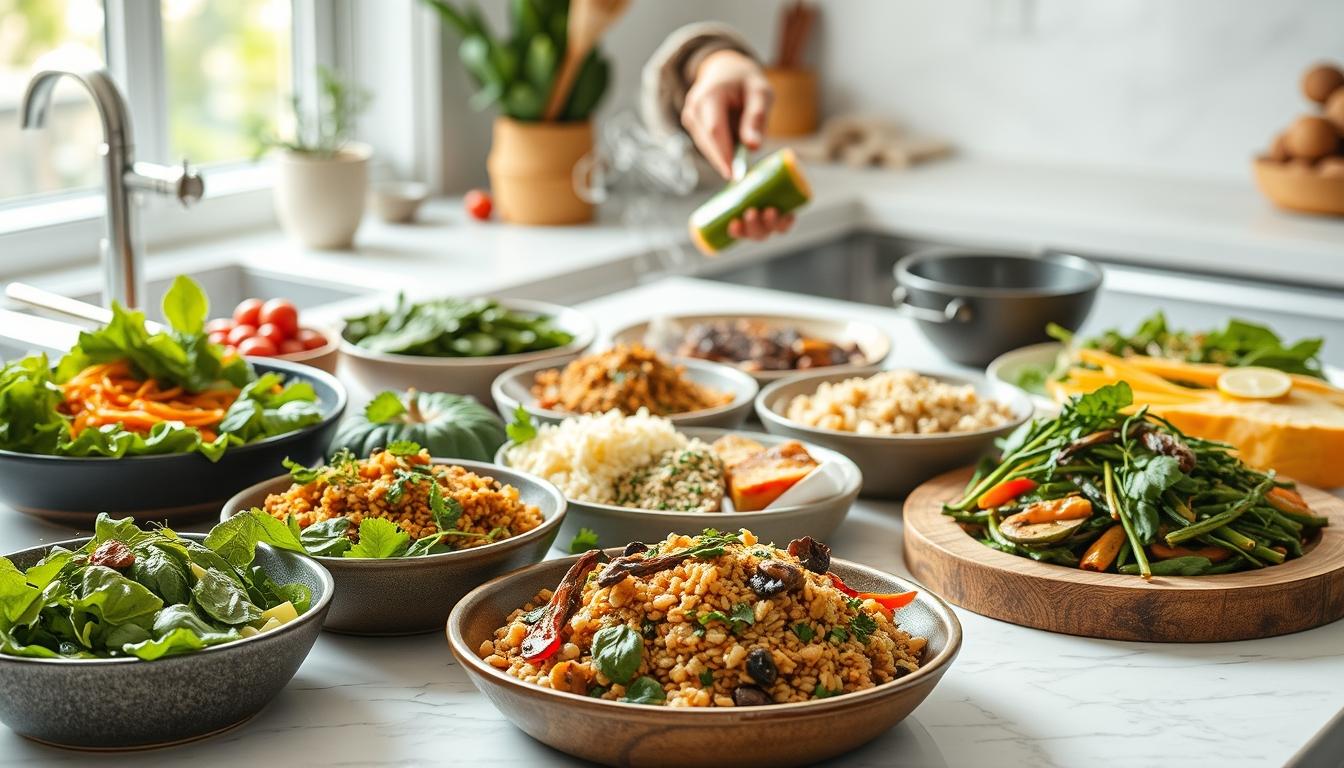 Home cook preparing ingredients in the kitchen